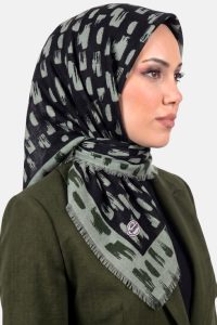 Yasemin Desenli Flamlı Dimi Eşarp 6531-18