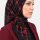 Yasemin Desenli Flamlı Dimi Eşarp 6535-9