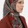 Yasemin Desenli Flamlı Dimi Eşarp 6538-5