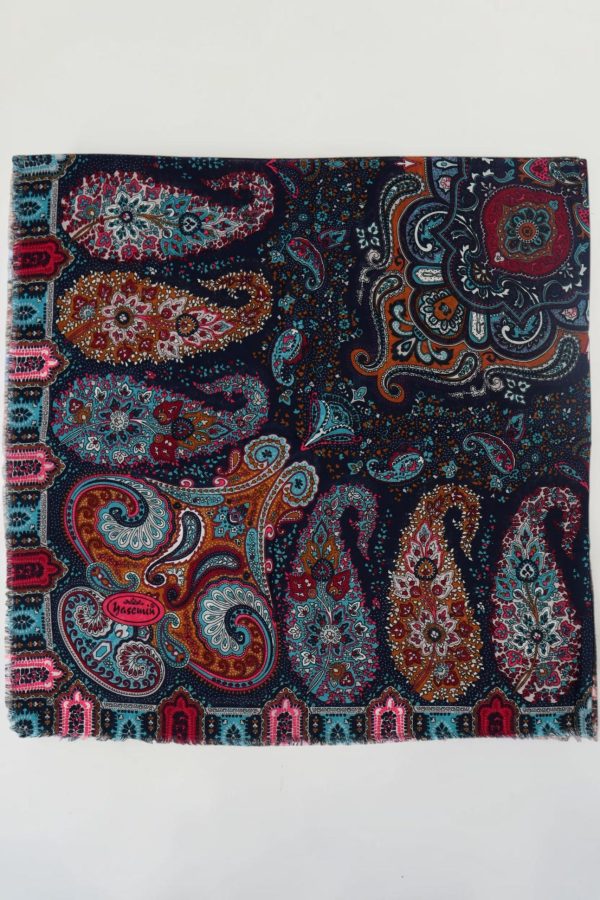 Yasemin Desenli Flamlı Dimi Eşarp 6537-16