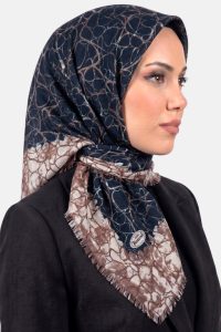 Yasemin Desenli Flamlı Dimi Eşarp 6534-13