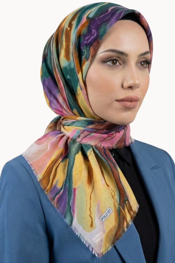 Desenlı Flamlı Eşarp 6516-5
