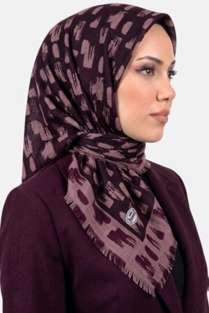 Yasemin Desenli Flamlı Dimi Eşarp 6531-4