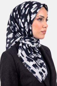 Yasemin Desenli Flamlı Dimi Eşarp 6531-16