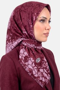Yasemin Desenli Flamlı Dimi Eşarp 6534-16