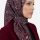 Yasemin Desenli Flamlı Dimi Eşarp 6536-4