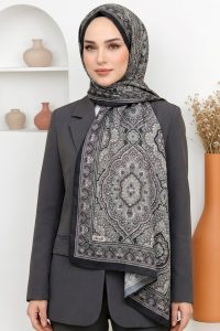 Ebruli Organik Pamuk Soft Şal 6046-17