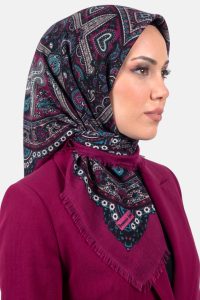 Desenli Flamlı Eşarp 6519-28