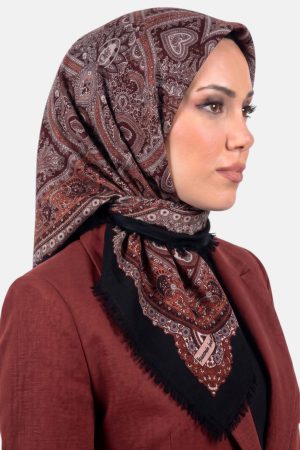 Desenli Flamlı Eşarp 6519-10