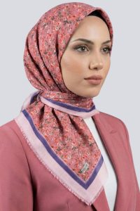 Desenli Flamlı Eşarp 6508-13