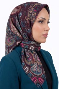 Yasemin Desenli Flamlı Dimi Eşarp 6537-5