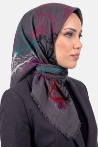 Yasemin Desenli Flamlı Dimi Eşarp 6533-5