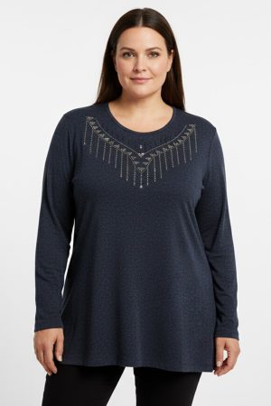 95a60b18c9b64e91a1d5fa165423cec7.jpg ÖZDEN Taşlı Penye Bluz 5019-1