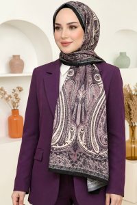 Ebruli Organik Pamuk Soft Şal 6045-5