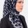 Yasemin Desenli Flamlı Dimi Eşarp 6531-7