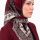 Yasemin Desenli Flamlı Dimi Eşarp 6532-23