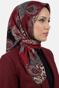 Yasemin Desenli Flamlı Dimi Eşarp 6538-9