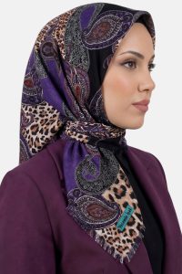 Yasemin Desenli Flamlı Dimi Eşarp 6538-8