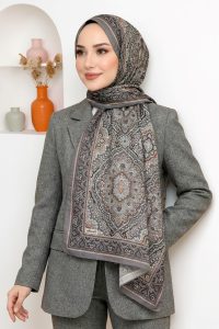 Ebruli Organik Pamuk Soft Şal 6046-21