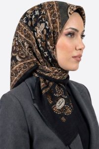 Desenli Flamlı Eşarp 6524-23