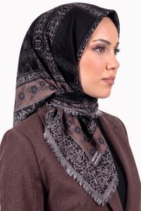 Yasemin Desenli Flamlı Dimi Eşarp 6532-26