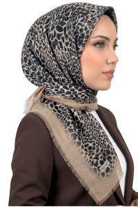 Desenli Flamlı Eşarp 6521-4