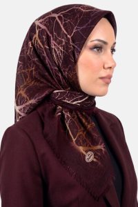 Yasemin Desenli Flamlı Dimi Eşarp 6533-17