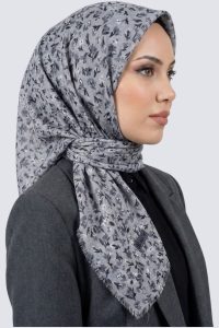 Desenli Flamlı Eşarp 6515-14