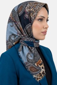 Yasemin Desenli Flamlı Dimi Eşarp 6538-12