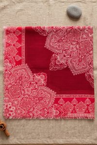 Yasemin  Desenli Flamlı Dimi Eşarp 6540-16