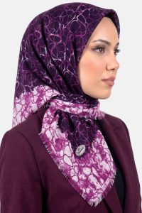 Yasemin Desenli Flamlı Dimi Eşarp 6534-1