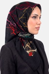 Yasemin Desenli Flamlı Dimi Eşarp 6533-16