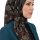 Yasemin Desenli Flamlı Dimi Eşarp 6537-12
