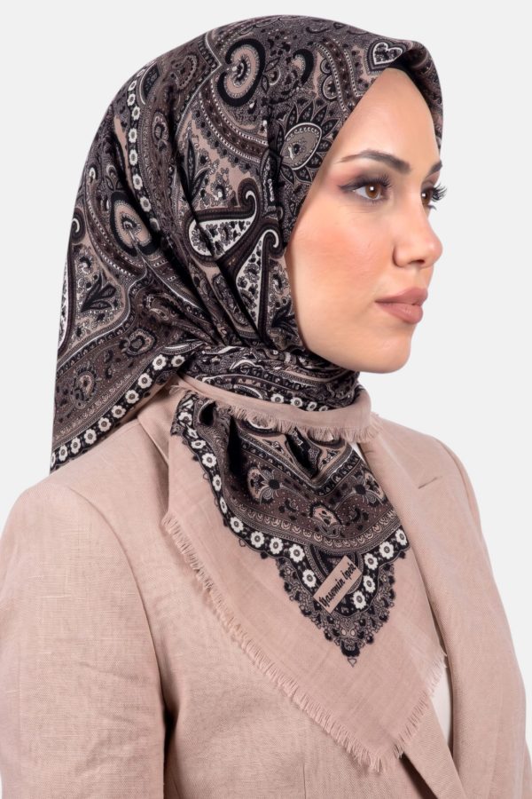 Desenli Flamlı Eşarp 6519-17