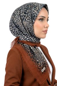 Desenli Flamlı Eşarp 6521-12
