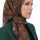Yasemin Desenli Flamlı Dimi Eşarp 6537-7