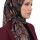 Yasemin Desenli Flamlı Dimi Eşarp 6537-11