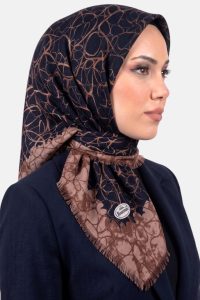 Yasemin Desenli Flamlı Dimi Eşarp 6534-19