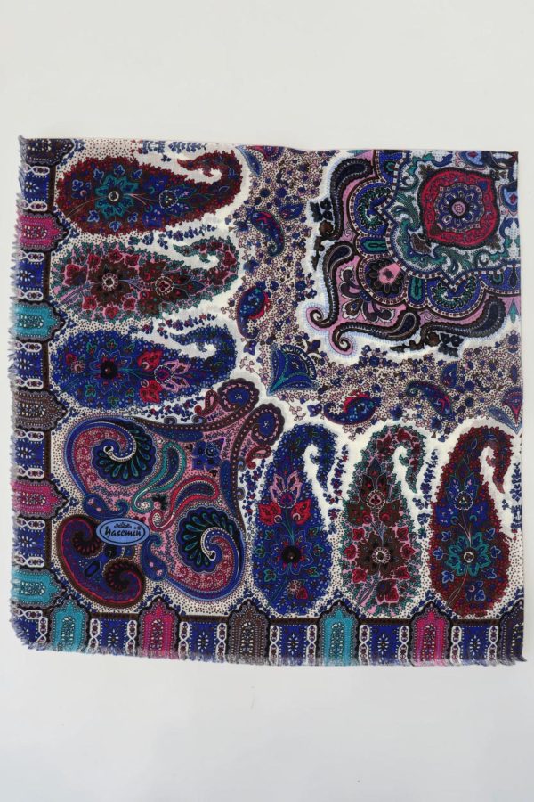 Yasemin Desenli Flamlı Dimi Eşarp 6537-14