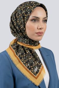 Desenli Flamlı Eşarp 6508-16