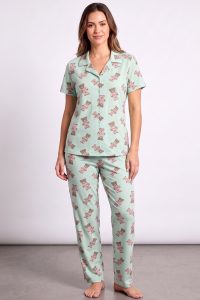 Desenli Pijama Takımı 20122-4