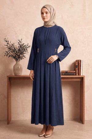 ca301c0622e84f64aa63162a1cb85efc.jpg Toka Detaylı Tesettür Modal Elbise 20123-2