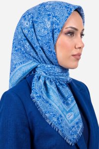 Yasemin Desenli Flamlı Dimi Eşarp 6536-14