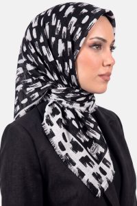 Yasemin Desenli Flamlı Dimi Eşarp 6531-1