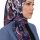 Yasemin Desenli Flamlı Dimi Eşarp 6537-14