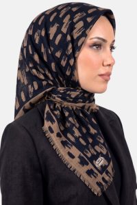 Yasemin Desenli Flamlı Dimi Eşarp 6531-2