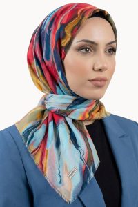 Desenlı Flamlı Eşarp 6516-17