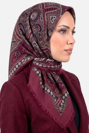 Desenli Flamlı Eşarp 6519-11
