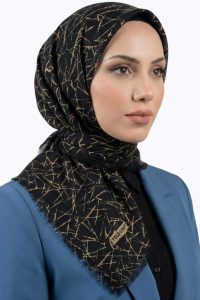Desenlı Flamlı Eşarp 6518-17