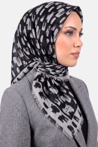 Yasemin Desenli Flamlı Dimi Eşarp 6531-8